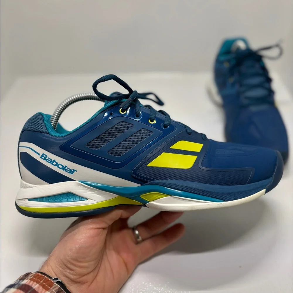 Babolat Propulse Team BPM AC Men’s Tennis Shoes Size 10.5 Blue Yellow All Court - Picture 11 of 14
